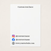 Zwart & wit marmer ketting oorbel Display Kaart (Achterkant)