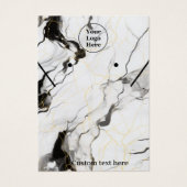 Zwart & wit marmer ketting oorbel Display Kaart (Voorkant)