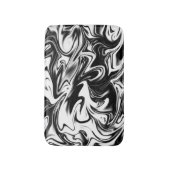 Zwart wit marmer, klein geheugenschuimballetje badmat (Voorkant Verticaal)