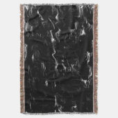 Zwart-wit marmer kunst deken (Voorkant Verticaal)