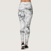 Zwart wit marmer Leggings (Achterkant)