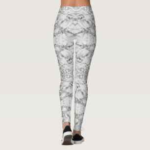 Zwart wit marmer Leggings
