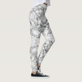 Zwart wit marmer Leggings (Rechts)