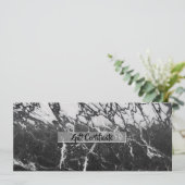 Zwart & Wit Marmer Modern Glam Cadeaubon Kaart (Staand voorkant)