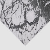 Zwart & Wit Marmer Modern Glam Modieuze Feestje Tissuepapier (Detail)