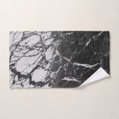Zwart & Wit Marmer Modern Glam Stijlvol Bad Handdoek (Handdoek)