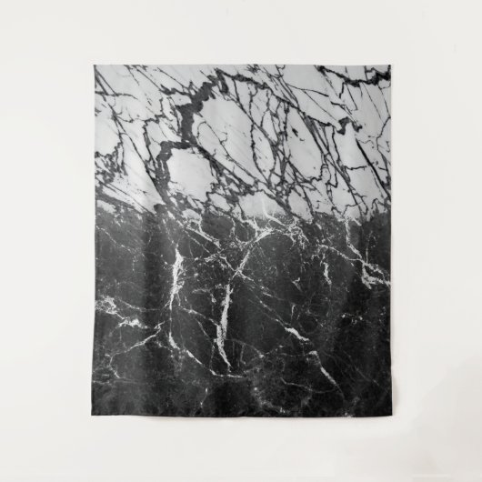 Zwart & Wit Marmer Modern Glam Trend Wandkleed (Voorkant)