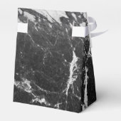 Zwart & Wit Marmer Modern Glam Trendfeest Bedankdoosjes (Achterkant)