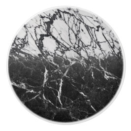 Zwart-wit marmer Modern Glam Trendy Keramische Knop