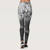Zwart-wit marmer Modern Glam Trendy Leggings (Achterkant)