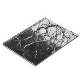 Zwart-wit marmer Modern Glam Trendy Notitieboek (Linkerzijde)
