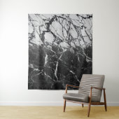 Zwart-wit marmer Modern Glam Trendy Wandkleed (In situ)