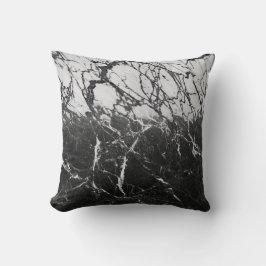 Zwart & Wit Marmer Modern Glamour Trendmatig Kussen