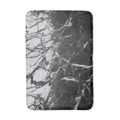 Zwart & Wit Marmer Modern Glamour Trendsettend Badmat (Voorkant Verticaal)