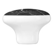 Zwart & Wit Marmer Modern Glamour Trendsettend Keramische Knop (Zijkant)