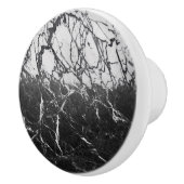 Zwart & Wit Marmer Modern Glamour Trendsettend Keramische Knop (Rechts)