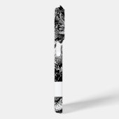 Zwart wit marmer naam monogram lijn kunst modern Case-Mate iPhone case (Achterkant / Rechts)