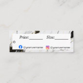 Zwart-wit marmer Prijs Label (Achterkant)