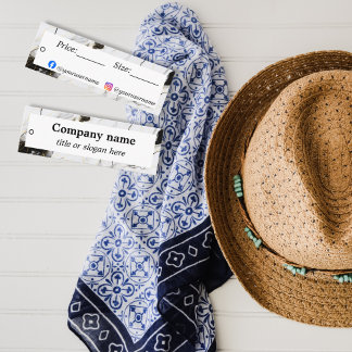 Zwart-wit marmer Prijs Label