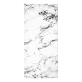 Zwart Wit Marmer Schoonheidssalon Prijslijst Reclamekaart (Achterkant)