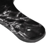 Zwart wit marmer snijbord met jouw brief snijplank (Hoek)