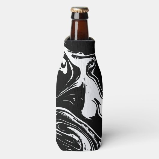 Zwart & Wit Marmer Stijl Koeler (Fles Voorkant)