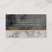 Zwart wit marmer textuur visitekaartje (Achterkant)