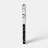 Zwart Wit Marmer Uw Letter Samsung Galaxy Hoesje (Linkerkant)