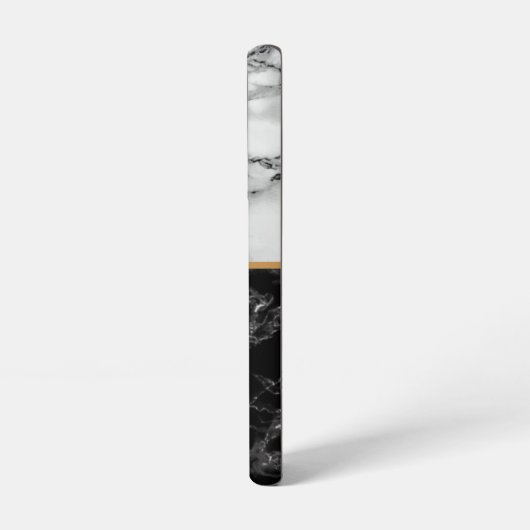 Zwart Wit Marmer Uw Letter Samsung Galaxy Hoesje (Linkerkant)