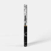 Zwart Wit Marmer Uw Letter Samsung Galaxy Hoesje (Rechterkant)