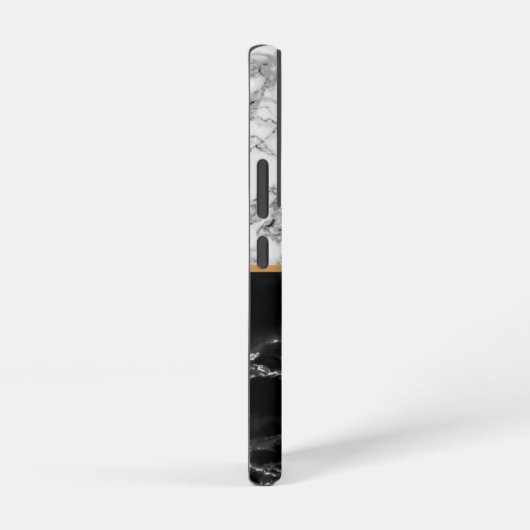 Zwart Wit Marmer Uw Letter Samsung Galaxy Hoesje (Rechterkant)