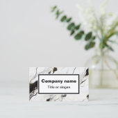Zwart-wit marmer Visitekaartje (Staand voorkant)
