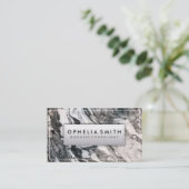 zwart wit marmer visitekaartje (Staand voorkant)