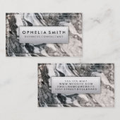 zwart wit marmer visitekaartje (Voorkant / Achterkant)