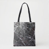 Zwart-wit marmer. vleugje rood tote bag (Voorkant)