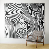 Zwart-wit marmer wandkleed (In Situ (horizontaal))