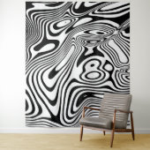 Zwart-wit marmer wandkleed (In situ)