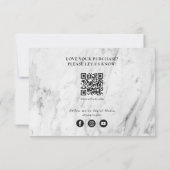 Zwart-wit, marmer zakelijk dankzij Logo Bedankkaart (Achterkant)