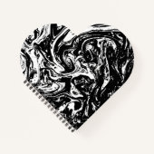 Zwart-wit, marmerbaar, warm, spiraal notebook notitieboek (Voorkant)