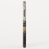 Zwart-wit marmeren goudfolie gepersonaliseerd Case-Mate iPhone case (Achterkant/rechts)
