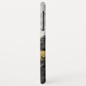 Zwart-wit marmeren goudfolie gepersonaliseerd Case-Mate iPhone case (Achterkant/links)
