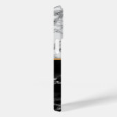 Zwart Wit Marmeren iPhone Case Gepersonaliseerde b (Achterkant / Rechts)