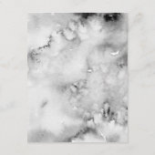 Zwart-wit Marmeren Lijst Bruiloft Receptie Informatiekaartje (Achterkant)