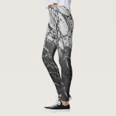 Zwart & wit marmeren modern glam trendy leggings (Links)
