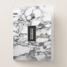 Zwart Wit Marmeren Monogram