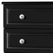 Zwart wit marmeren Orb Monogram Initiaal Keramische Knop