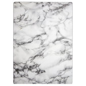 zwart-wit marmeren patroon klembord (Achterkant)