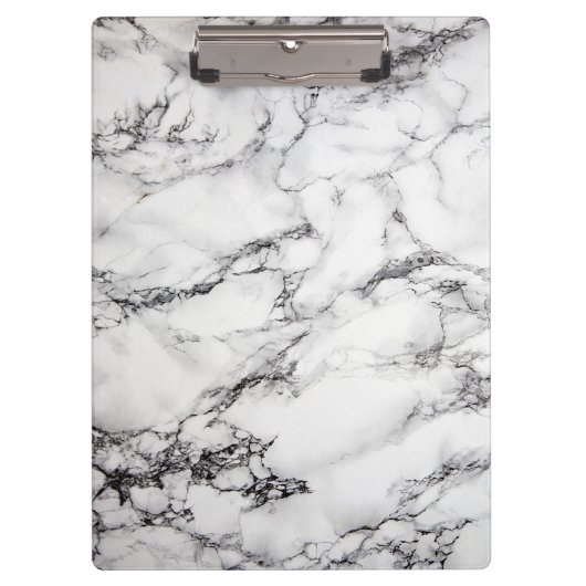zwart-wit marmeren patroon klembord (Voorkant)