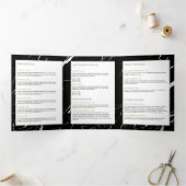Zwart-wit marmeren salon of productbrochure drieluik kaart (Binnen)