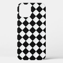 Zwart-wit marmeren schaakbord Case-Mate iPhone case